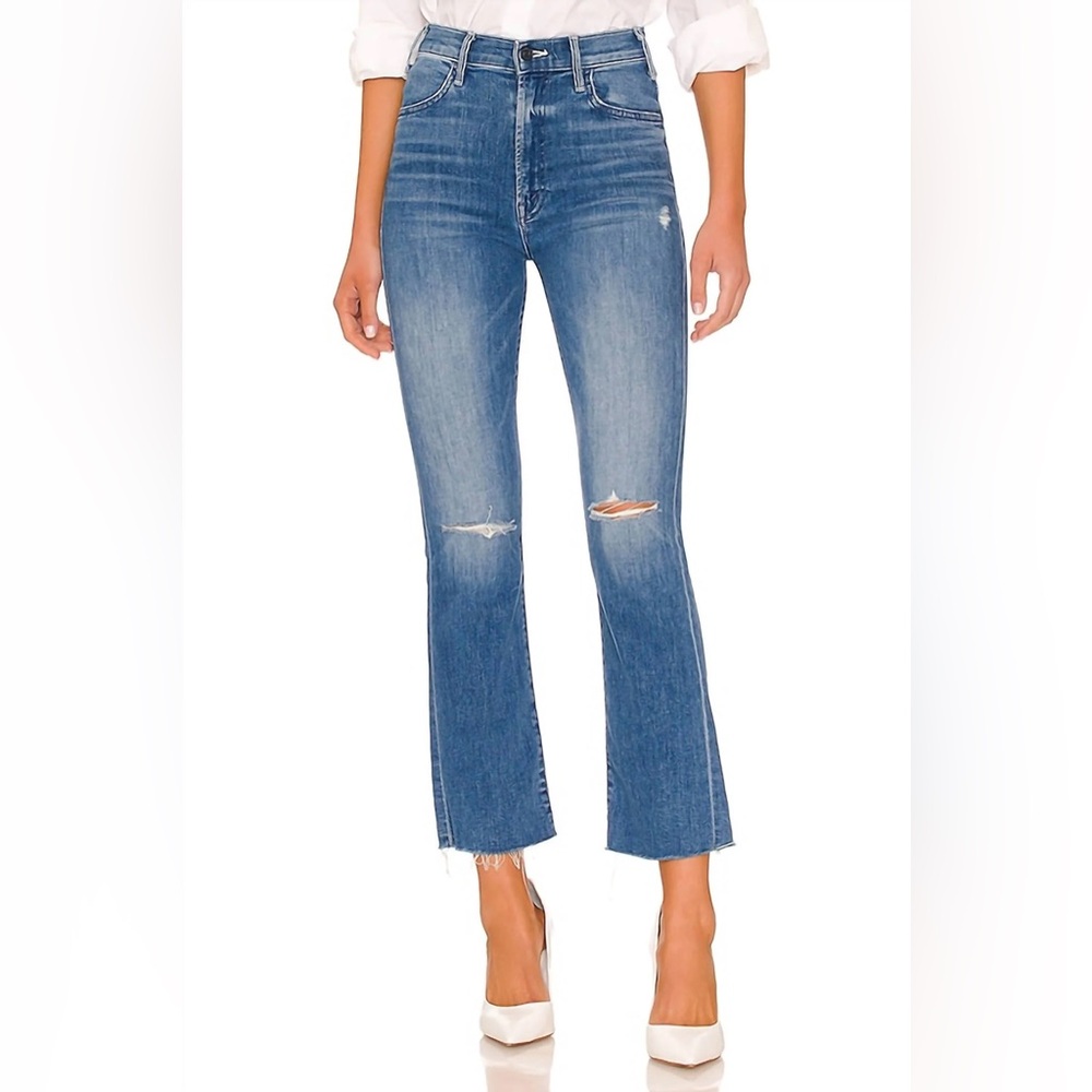 MOTHER The Hustler Ankle Fray Jeans Can’t Stop Staring Size 27